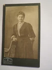 Munich - standing young woman in dress - portrait / CDV