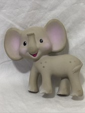 Infantino Go GaGa Collection Squeeze  Teethe Kiki Elephant Natural Rubber 4.5"