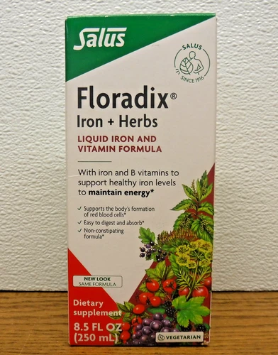 NEW Salus Floradix Iron + Herbs Liquid Iron & Vita