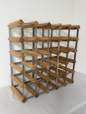 Vintage 24 Bottles Size Wine Rack Pine Wood B...