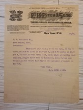 1907 E B Estes & Son Wooden Boxes Handles New York RE Order