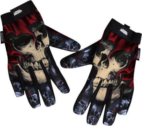 LETHAL THREAT GL15016XL Reaper Gloves - Black/White - XL X-Large 3301-4275