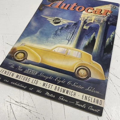 ORIGINAL VINTAGE Junk Magazine Motor Autocar Car 1948 Advert Clippings Jensen - image 1 of 4