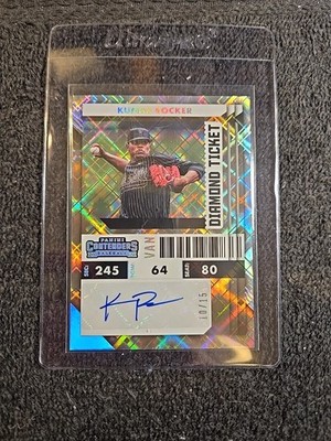 2022 Kumar Rocker Auto 10/15 MT+* Panini Contenders PT-KR Prospect Ticket VU Q