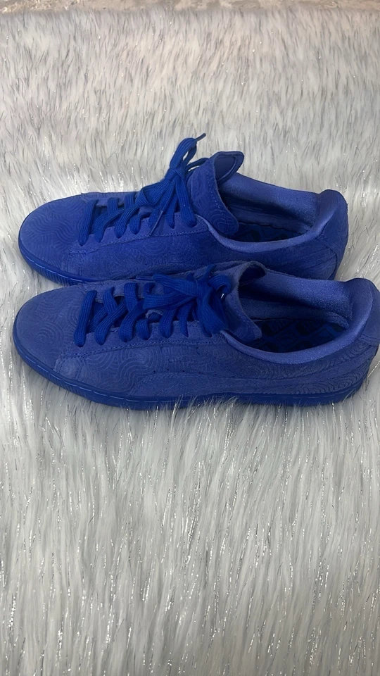 Puma  Womens Size 9 Classic Suede Sneakers Shoes Leather Dazzling Blue - Image 2 of 4