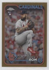 2024 Topps Chrome Gold RayWave Refractor 43/50 Drew Rom #195 2o0