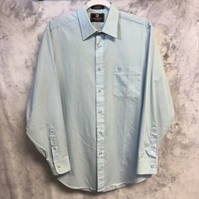 Givenchy Monsieur Button Up Long Sleeve Shirt Mens L/XL 22x29 Blue