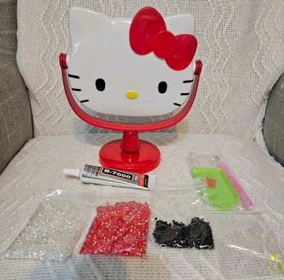 Hello Kitty Diamond Art Kit zum Selbermachen großer drehbarer Spiegel mit allem, was Sie brauchen
