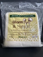 Warm & Natural Needled Cotton Batting 90" x 108" Queen Size The Warm Company USA
