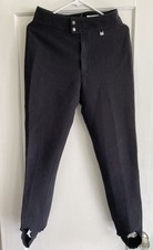 Nils Vintage Ski Pants Snowboard Snow Pants Black Womens Size 8 Stirrup Bottoms