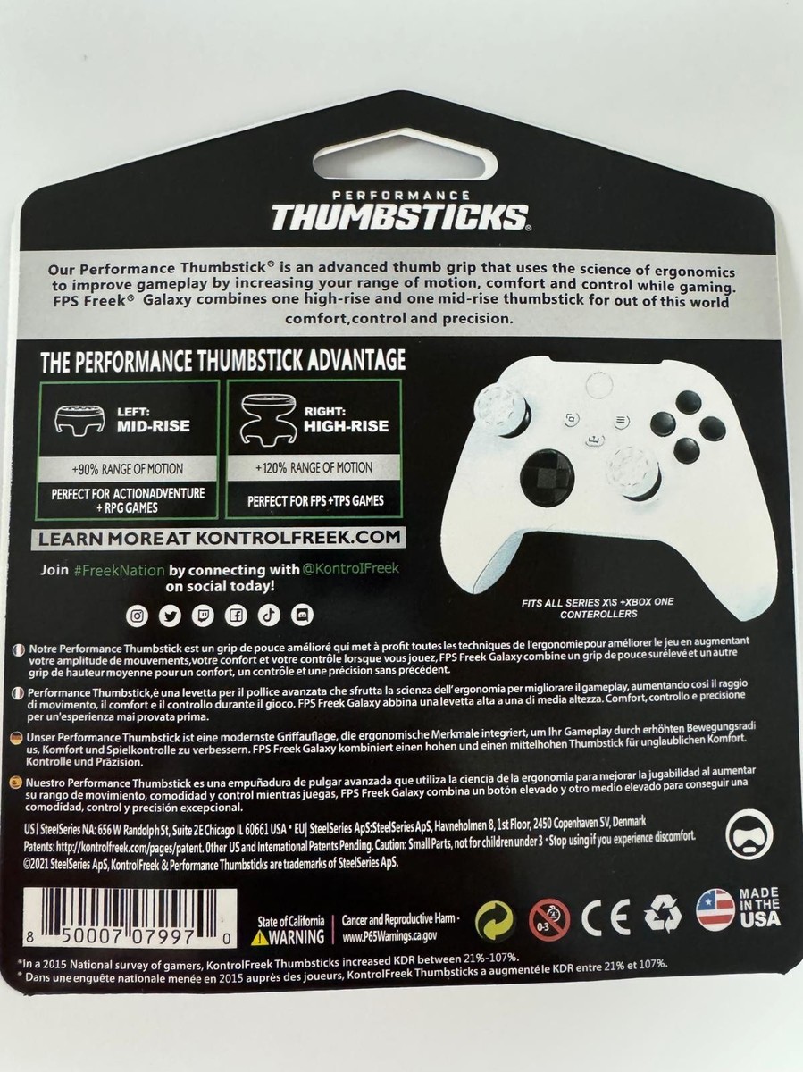 KontrolFreek FPS Freek Galaxy Thumbsticks  Xbox Series X|S One Black  + One  New View 3