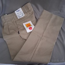 Parker A Boys Slim School Uniform Pants Sz 12 Khaki NWT Pleated Front