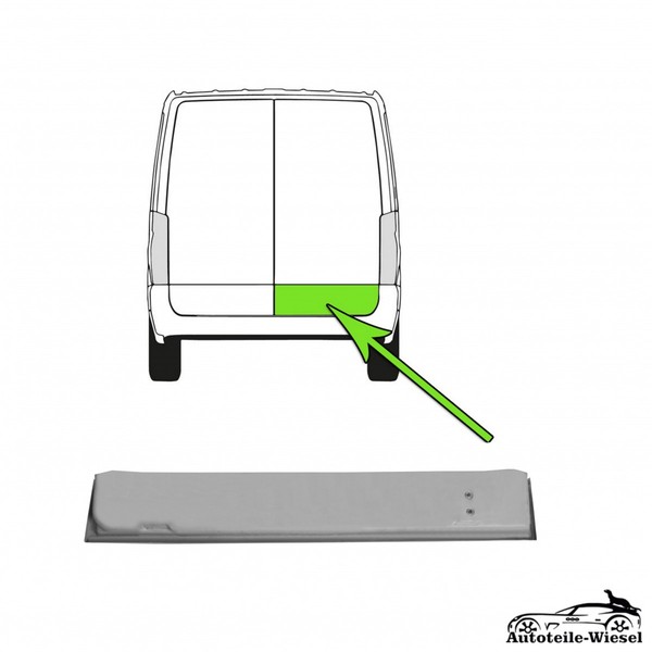 TüRreperaturblech Rechts FüR Mercedes T1 602 B601 601 611 B602 T1/Tn 77-96-image
