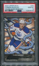 2024/25 Upper Deck Series 2 Hockey #201 Connor McDavid Young Guns Renewed PSA 10