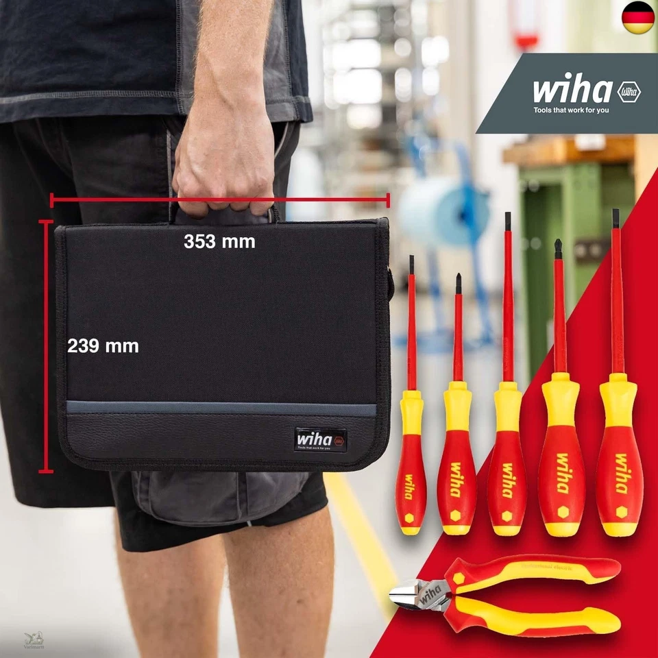 Wiha Werkzeug Set Elektriker 7-teilig I Schraubendreher Set + Seitenschneider - Bild 2 von 4