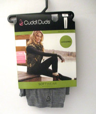 Cuddl Duds womens Softwear with stretch leggings size XL 18-20 Heather Charcoal