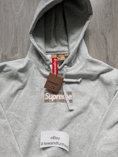 Sweat à capuche Supreme Burberry Box logo taille XL neuf