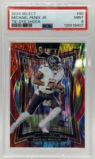 2024 Panini Select MICHAEL PENIX JR. #80 Tie Die Shock RC /25 PSA 9 Falcons
