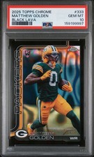 2025 Topps Chrome Rookie Matthew Golden Black Lava /10 PSA 10 Gem Pop 1 SP Rare