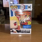 New ListingFunko Pop! Animation Demon Slayer Kyojuro Rengoku #1308 Walmart Glow Autographed