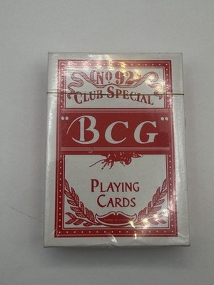 Factory Sealed Bee Club Special Back No. 92 Red Playing Cards