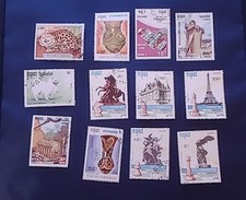 Cambodia stamps 1990-1991 lot of 12