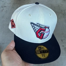 Size 7 5/8 - Cleveland Guardians Hat Club 1920 Navy White and gray uv 59fifty
