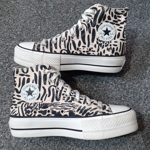 Platform UK 4 EU36.5 Converse Chuck Taylor All Star alte beige nere ottime condizioni