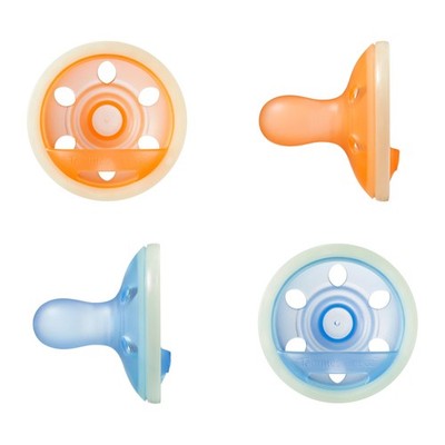 Tommee Tippee Breast-Like NightGlow Dummy, 6-18m, 4-Pack, Lightweight, One-Piece