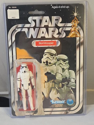Vintage STAR WARS Stormtrooper ORIGINAL 12 Back Card, original gun PLZ READ!