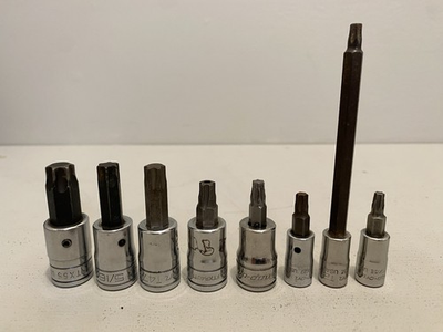 #ad #ad Snap On Tools 1 4” amp; 3 8” Drive 8pc Torx Socket Set T15 T55 $109.99