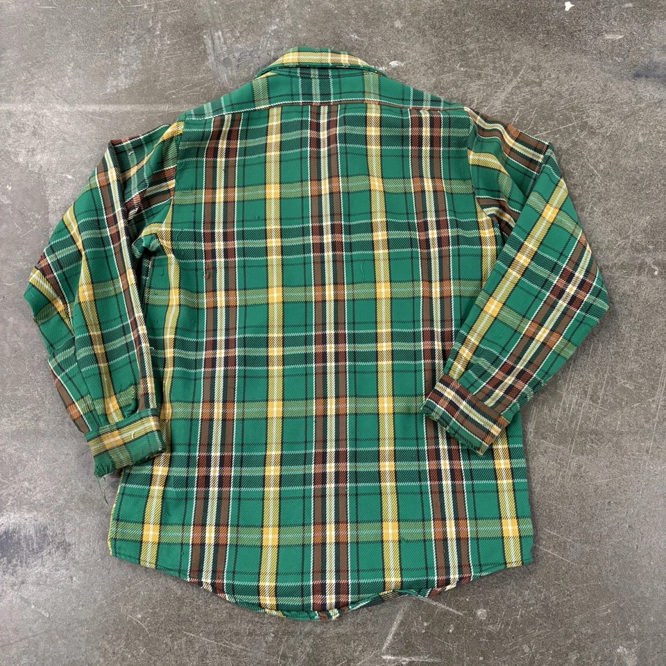 Franela Mr. Leggs vintage de los años 70 100 % algodón con botones talla grande para hombre EE. UU. Foto 2 de 4