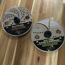 NEW Ninja Food Processor Grating Disc & 2 In 1 Slicing/Shredding Disc Set