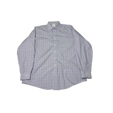 Brooks Brothers Regent Fit Plaid Non Iron Supima Cotton Dress Shirt 17 1/2 36