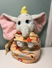 Disney Parks Babies Dumbo w/ Security Blanket 12" Stuffed Plush Elephant