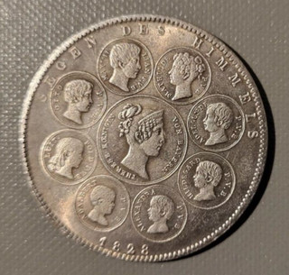 Geschichtstaler 1828 Segen des Himmels Bayern Nachprägung