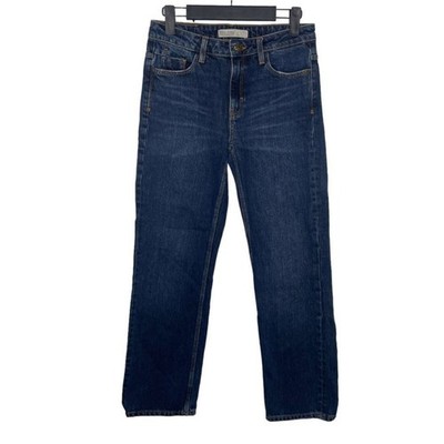 Zara Basic Womens Jeans Size 2 Dark Wash Denim Blue Skinny Leg Mid Rise