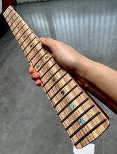 AAAAA Zebra wood 22Fret Satin Roasting flame Maple Electric guitar Neck Bone nut