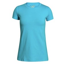 Under Armour UA HeatGear Youth Girls Charged Cotton T-Shirt Blue 1282067 Large L