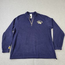 Knights Apparel Georgia Tech Sweatshirt Mens XL Navy Blue Logo Fleece 1/4 Zip