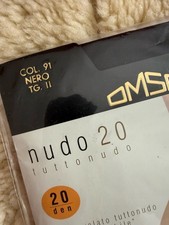 OMSA Nudo 20 Strumpfhose Schwarz Gr. II 40-42 Transparent & Leicht Neu OVP