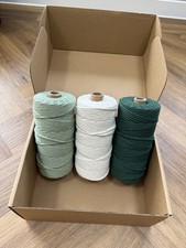 3mm Macrame Cord- 3 X 100m Cone Pack 100% Cotton