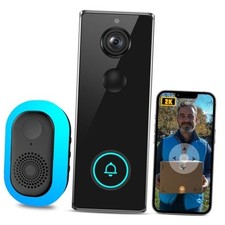 2K Wireless Video Doorbell Camera, No Monthly Fee, Head-to-Toe View, Night