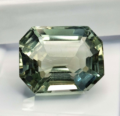 Light Green Sapphire Emerald Cut 11-13 Ct Natural Certified Loose Gemstone RK138