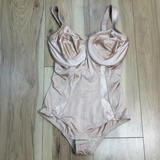 VINTAGE WACOAL 80985 FRENCH NUDE BODYSUEDE SLIMMING SHAPER BODYSUIT  40DD