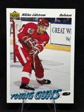 🚨🚨91-92 Upper Deck Young Guns Niklas Lidstrom #587 Red Wings RC Rookie HOF🚨🚨