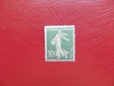 FRANCE N° 188 B SEMEUSE 10 cts VERT CHIFFRES MAIGRES. TRACE CHARNIERE.  PHOTOS