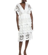 Farm Rio Women Off-White Richelier Dress - Large