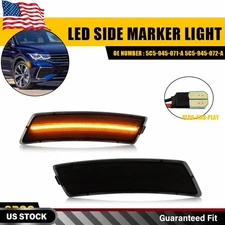 2X Smoked Lens Amber LED Front Side Marker Light For 2018-2023 Volkswagen Tiguan