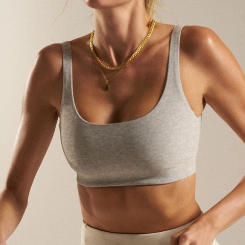 Outdoor Voices Double Time Bra in Dove